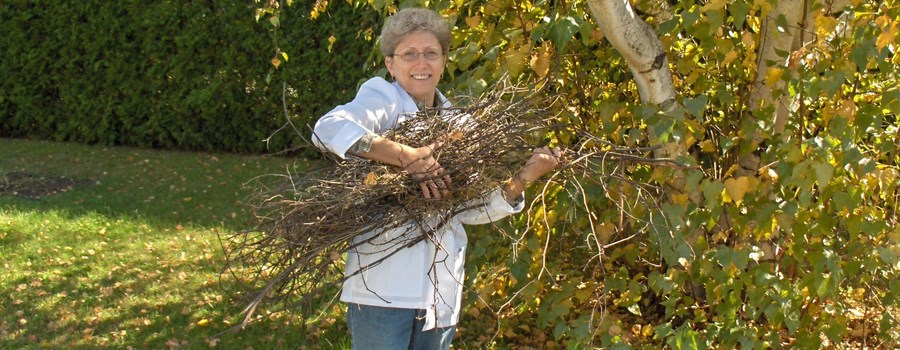 Sylvie Demers, herboriste dans son jardin